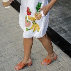 Anthropologie Holding Horses Linen Fruit Dress